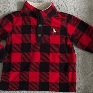 Carter's Red and Black Checkered Kids Sweater